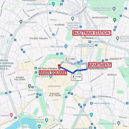 3bedroom Apartment, Close To Main Station, With Ac Krakow